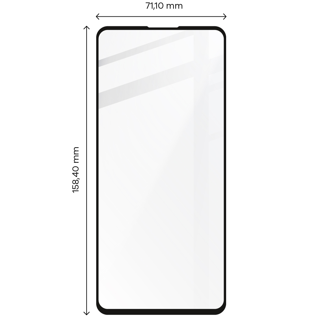 Szkło hartowane Bizon Glass Edge dla Galaxy A73 5G, czarne.
